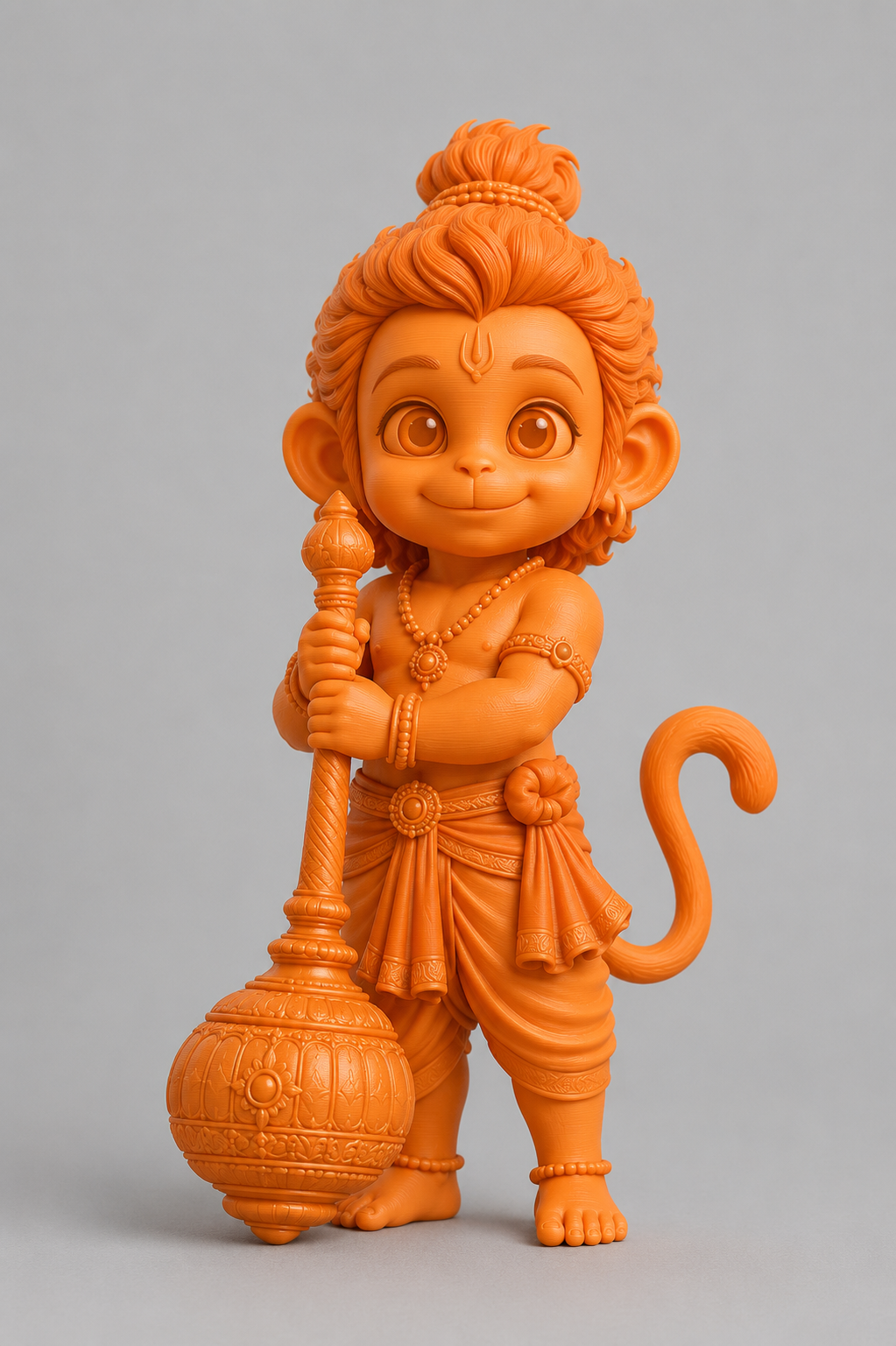Cute Little Hanuman Gada 3D Model (5 Inch)